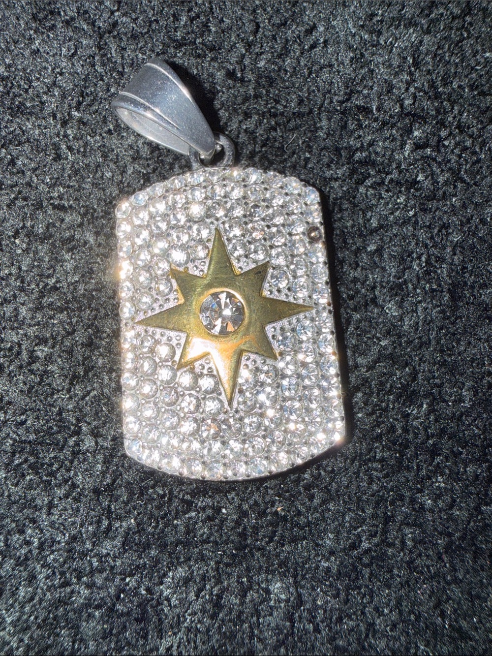 Gold Star Pavé Crystal Pendant Necklace - Women Jewelry